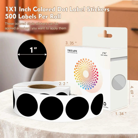 One Inch Round Color Coding Dots Set For Easy File Organization And Inventory Control 500 Circle Labels