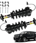 2 Pcs Front Struts Absorber Assembly With Magnetic Spring For Cadillac Escalade ESV Suburban Tahoe GMC Yukon 1500 2015 2020 Front Shock Replacement Premium Quality with black SUV
