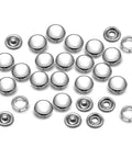 Pearl Snap Fasteners 20 Sets 10.5mm Cloudy White Pearl Popper Buttons for Western Shirts and Cowgirl Clothes