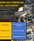 Shop Tested 19 Mm Socket Wrench For Detroit Diesel High Pressure Fuel Lines Fits Dd13 Dd15 Dd16 Rigs With No Fuss Design built tough for diesel engine use.