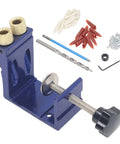 Mini Pocket Hole Jig Kit Set for Woodworking, Dowel Joint Tool with Pro Grade Aluminum Alloy Carpentry Locator and accessories
