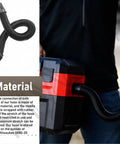 Person using 14-37-0160 Vac Hose Assembly For Older 0880-20 18V Wet Dry Vacuum Cleaner with rubber middle, plastic ends.