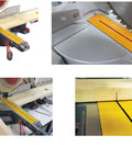 Top Shelf Zero Clearance Tape For Nail The Cut Precision And Crispy Clean Edges On Miter Or Table Saws With Heavy Duty PVC Build applied on miter saw.