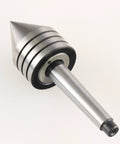 Live tailstock center for wood lathe with 60° point, 1MT shank.