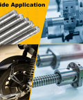 M3 X 150Millimeter Stainless Steel Fully Threaded Stud Rod Kit for securing motorcycle components and machining applications.