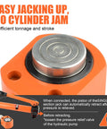 Beefy 20 Ton Hydraulic Jack With CP180 Hand Pump Porta Power Kit, orange steel cylinder and pump set for tight-space lifting