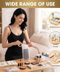 Woman using 200 Pcs Clear Bubble Pouches 4x6 Inch Bubble Wrap Bags for electronics and cosmetics on table