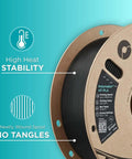 HT PLA Filament 1.75mm Black For 3D Printing spool with high temp stability and no tangles