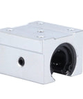 SBR16UU 16MM Aluminum Linear Slide Block with smooth glide ball bearing bushing for CNC routers and 3D printers.