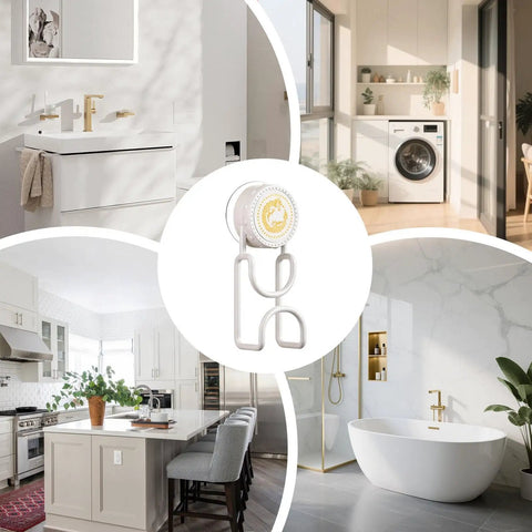 Legit Heavy Duty Suction Cup Hooks For Wall Removable With Zero Trace Grip Like Crazy Strong Waterproof Rack Hanger in modern kitchen and bathroom.