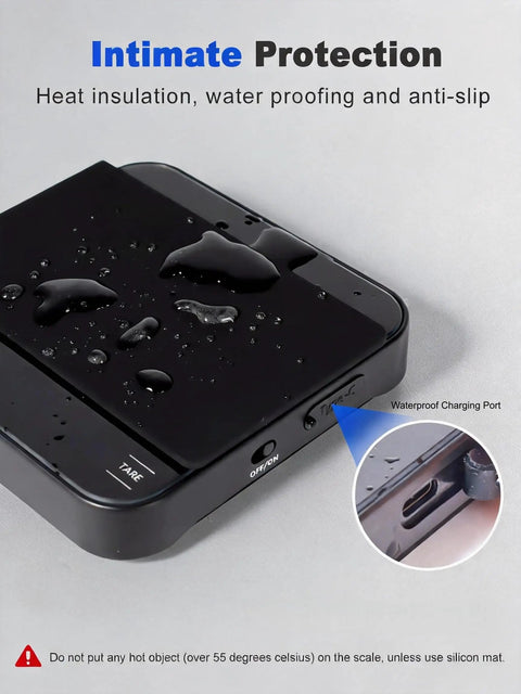 Mini Coffee Scale Digital With Four Modes 0.1g Precision Touch Screen LED Display 2099g Max Capacity Waterproof Compact