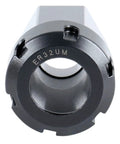 Hardened ER32 Collet Chuck Block For CNC Machines With Slotted Collet Nut Included, front view of hex style tooling