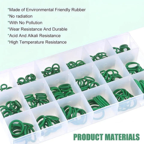 Air Conditioning Compressor Seal Ring Kit For Cars, 18 O Type Rubber O Rings In Storage Box, high temperature resistant