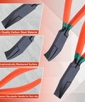 Beefy 2 Pack 7 Inch Metal Hand Seamers Pliers Set With Straight Jaw And 45 Degree Jaw For Sheet Metal Bending Flattening Edge Seaming And Forming Durable Carbon Steel Hand Tool displayed with ergonomic orange handles and high-quality carbon steel material.