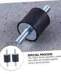 Heavy Duty Rubber Mounts Set For Fitness Equipment And Home Gym Systems Beat The Shake With Shocks Absorbers Anti Vibration Isolators For Air Conditioners Air Compressors Motors Pumps And Welding Machines Reducing Noise And Vibration, black rubber mount with threaded bolt