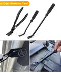 Straight Up 19 Piece Automotive Trim Removal Tool Set Featuring Hella Tough Nylon Panel Pry Bars And Dash Clip Extractors With A Roomy Carry Bag, showing 3 clips removal tools including pliers and pry bars.