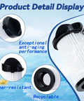 6 Pack HEPA Pre Motor Filter Replacement With Extra Hand Brushes Fits Eye Vac And Neo Vac Touchless Stationary Vacs close-up of filter details.