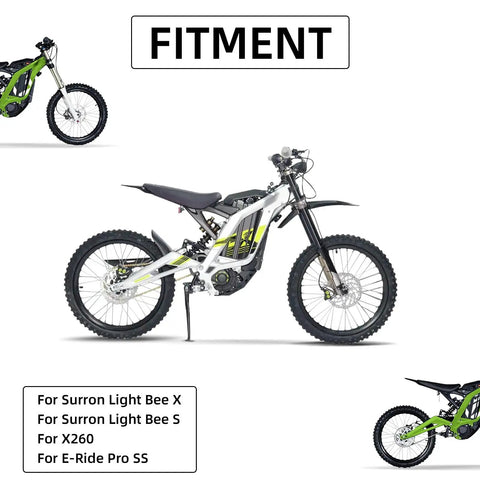 Image showing the fitment of Stem Lock And Headset Spacer Kit For Electric Dirt Bikes with listed compatible models.