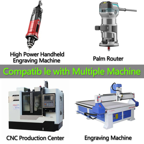 Nano Blue Coated CNC Wood Engraving Router Bit Set compatible with handheld engraving machine, palm router, CNC production center, and engraving machine.