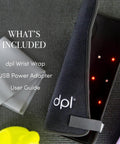 Red Light Therapy Wrist Wrap For Pain Relief And Carpal Tunnel Support with USB adapter and user guide