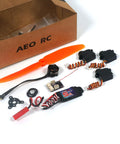 Micro Brushless Motor Combo 2S 7.4V 4000KV With Esc And Carbon Prop Saver For Indoor Rc Airplane Flying and Nano Receiver, featuring orange propeller and ESC.