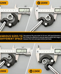 11 Inch Basin Wrench With Adjustable Jaws For Tight Spaces Swivel Head 180 Degree Access Faucet Nut Tool shown with caliper measurements