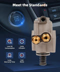 Direct Fit High Pressure Fuel Pump Assembly For Audi A4 And A6 3.0L 3.2L 4.2L 2005 Through 2009 showing connection ports and structure.