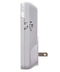 Side view of Wireless Doorbell Kit With Flashing Strobe For Hearing Impaired Homes And Busy Offices 1000 Ft Range Plug In Receiver.