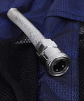 Air Compressed Cooling Vest For Industrial Crews Featuring Vortex Tube Tech adjustable components close-up on mesh fabric background.