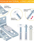 Two Pack Bifold Door Hardware Repair Kit with top and bottom brackets, pivots, and spring-loaded guide wheel components.