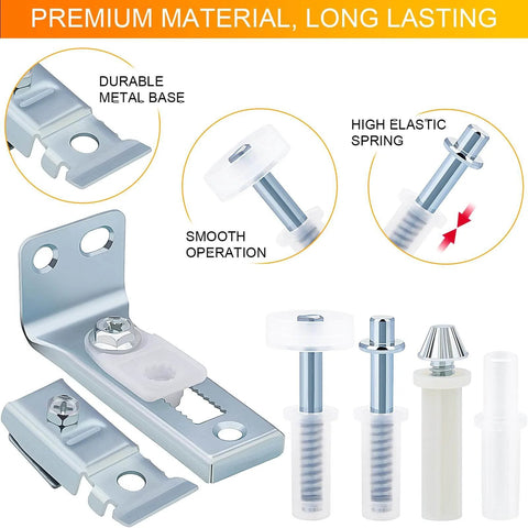 All In One Do It Yourself Bifold Door Hardware Repair Kit with top brackets, pivots, spring-loaded guide wheel components visible