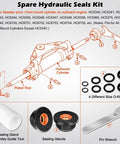 Front Mount Hydraulic Steering Cylinder Seals Kit With Pin Wrench HS5157 For Seastar HC5345 shown with components
