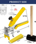 Tile Leveling System Kit With 1000 Spacers, 200 Reusable Wedges, Tile Plier And Rubber Mallet for ceramic and stone installations