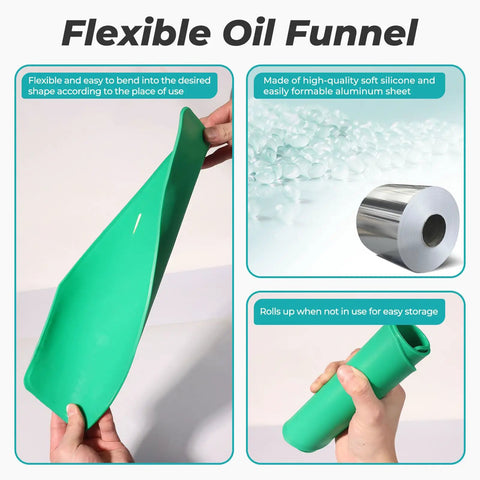 Strong Magnetic Oil Drain Plug Remover Tool And Flexible Reusable Oil Funnel For Easy Auto Oil Changes Keeps Your Hands Safe From Burns While Draining And Filling Like A Pro