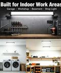 40W LED Shop Light With Remote Control 6500K Boss Level Bright Dimmable Garage Light illuminating workspaces