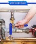 Installing Full Port Three Quarter Inch Beefy Brass Ball Valve 2 Pack on pipe, heavy duty shut off for water oil gas lines