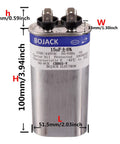 15uF MFD 370V/440V CBB65 oval run capacitor dimensions 100mm x 33mm x 51.5mm for AC motors and compressors