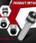 2MT 1-Inch Crown Spur Drive Center for Wood Turning Lathe with Killer Bite and Positive Drive Durable Alloy Steel Construction