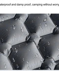 Inflatable Camping Sleeping Pad With Pillow For Backpacking Damp Proof TPU Construction Quick Inflation