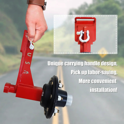 Two Pack Shipping Container Wheels With Eight Lug Configuration And Axle Ratchet Tie Down System for moving empty containers