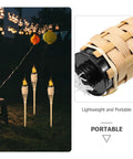 Natural Bamboo Tiki Torch Outdoor Set 2 Pack With Decorative Woven Design For Backyard Vibes And Garden Lighting Outdoor Parties Weddings Festivals Eco Friendly Oil Lamps