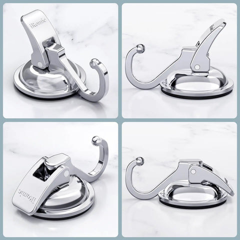 Heavy Duty Vacuum Suction Cup Hooks 2 Pack For Kitchen Bathroom And Restroom Organization No Drilling