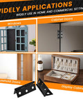 Bulletproof 12 Pack Stainless Steel Mini Folding Butt Hinges Slick Low Profile Design shown in use on cabinet doors, windows, and display cabinets.