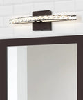Oil Rubbed Bronze 18 Inch 1 Light Vanity Light With Integrated LED, Modern Boho Industrial Wall Sconce For Bathroom