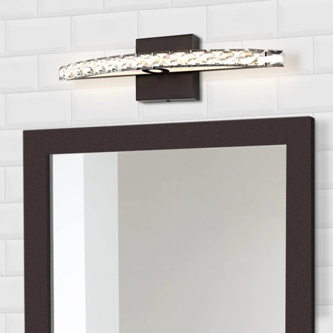 Oil Rubbed Bronze 18 Inch 1 Light Vanity Light With Integrated LED, Modern Boho Industrial Wall Sconce For Bathroom