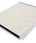 Cabin Air Filter For Volvo VNL Trucks 2002 And Up Two Pack Direct Replacement displayed at an angle, white with black edges