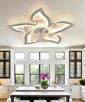 26.8 Inch Dope Flower Lamp Chandelier Ceiling Fan With Lights in modern kitchen setting