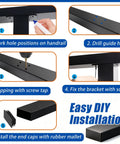 Installation steps for Premium 8ft Black Cable Railing Handrail Kit with heavy duty 304 stainless steel deck top guardrails.