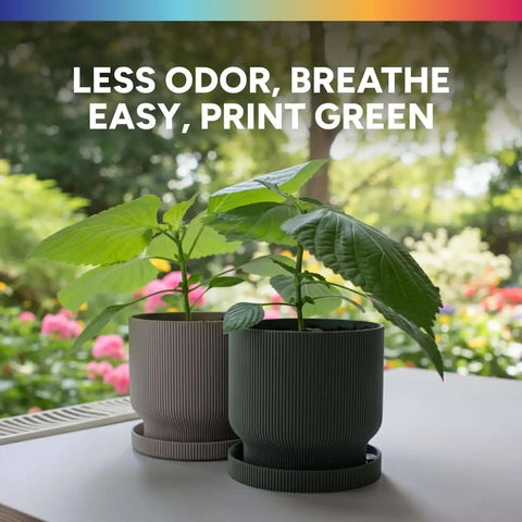 Indoor plants in textured pots 3D printed with ASA 3D Printer Filament 1.75mm, 1 Kg Spool, Outdoor Ready Anti UV Weather Resistant Black