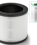 Replacement 3 In 1 True H13 HEPA Air Purifier Filter For 160 Model One Pack Plug And Play Easy Install pictured next to purifier